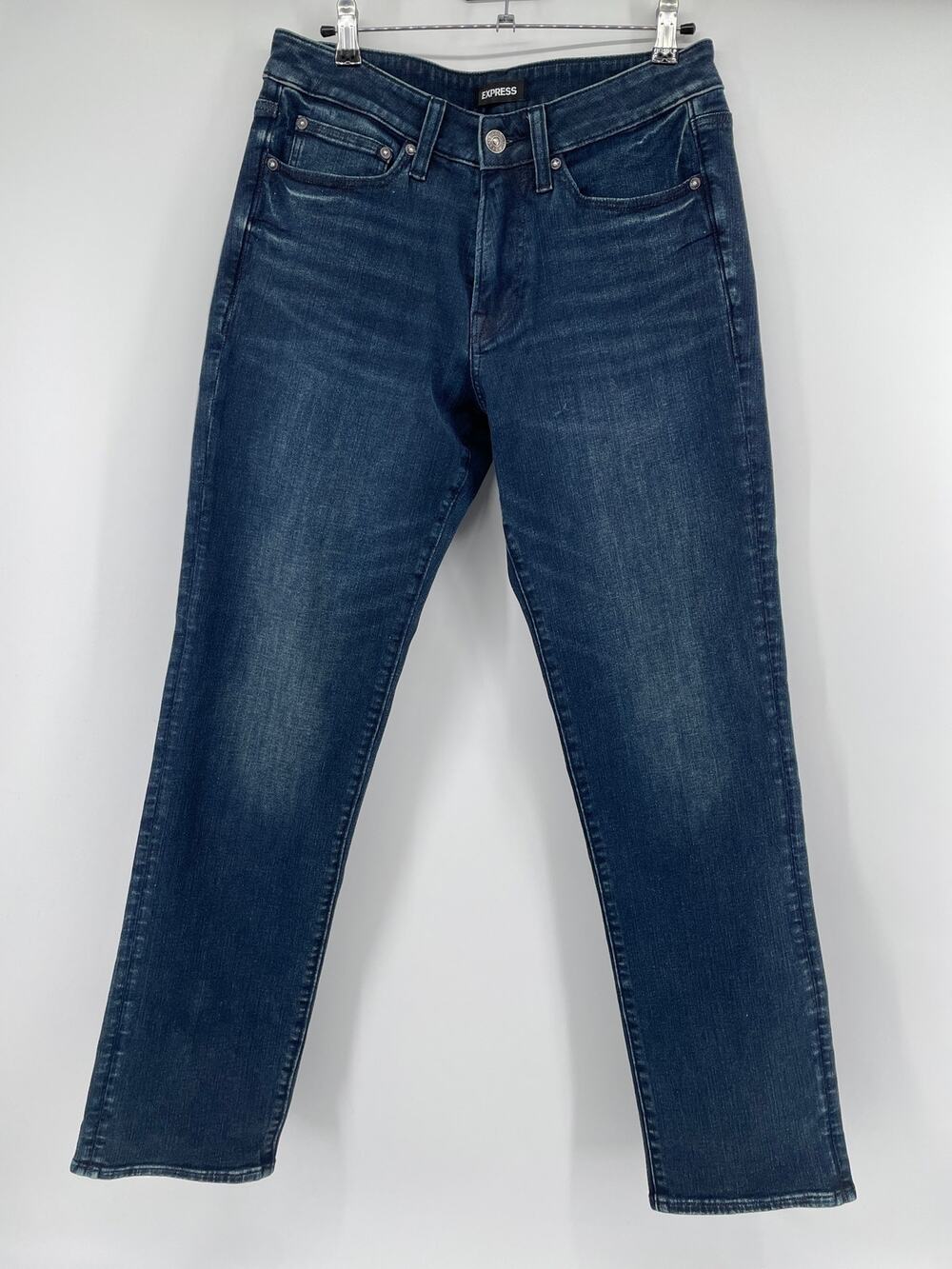 Express Jeans 4-Way Hyper Stretch Men’s 30x32 Straight Leg Dark Wash